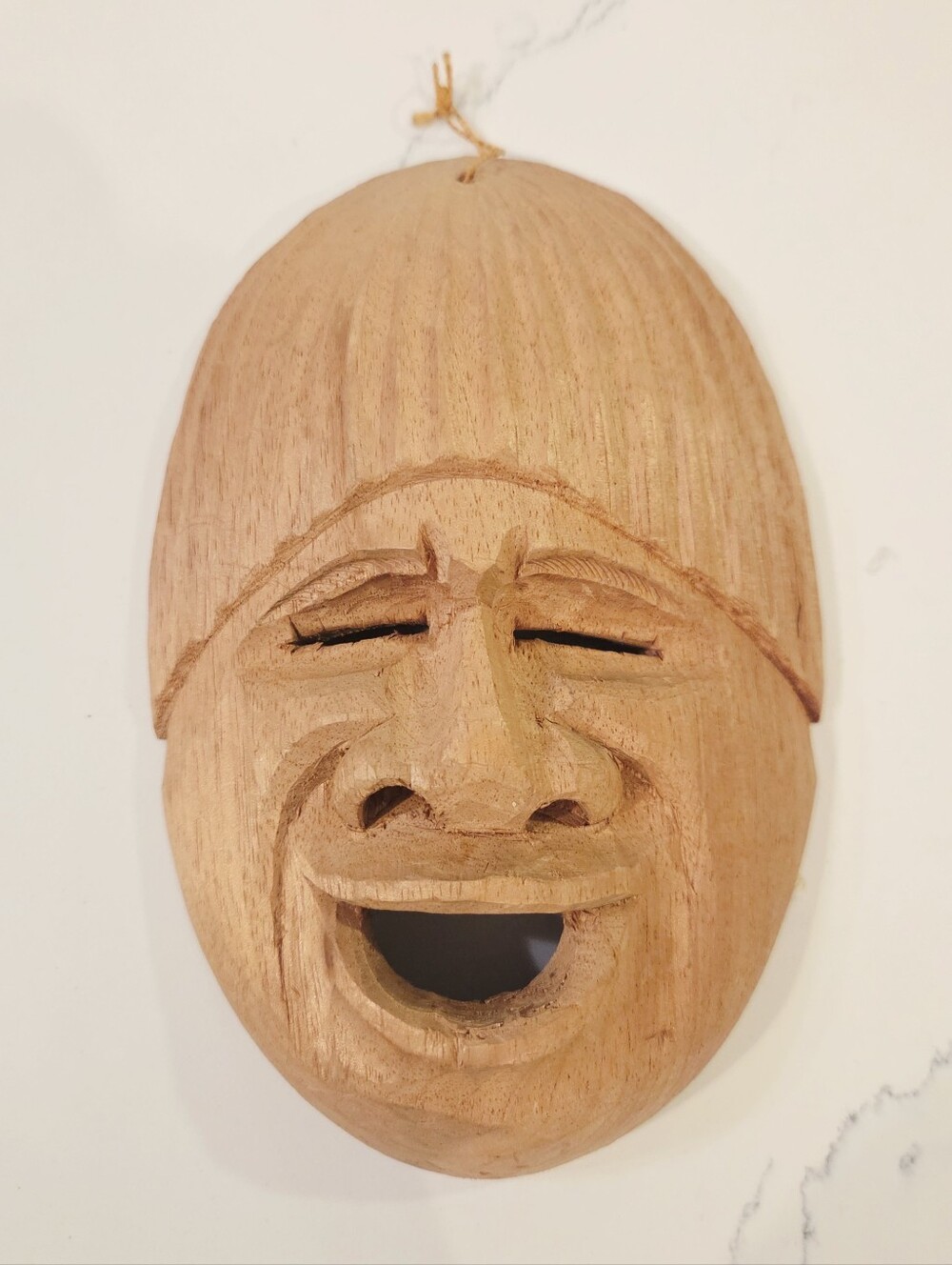VTG Hand Carved Wood Mask Tribal Folk Art Expressive Face Wall Hanging Lot 5 HTF - Picture 3 of 8